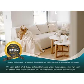 ZOLLNER Kuscheldecke,, Weiß, Textil, 160x200 cm, Oeko-Tex® Standard 100, Wohntextilien, Decken, Kuscheldecken