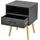 [en.casa] Beistelltisch, Dunkelgrau Holzwerkstoff, Holz, 1 Schubladen, 42x57x40 cm Wohnzimmer, Wohnzimmertische, Beistelltische