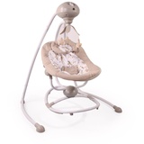 Cangaroo Babywippe Woodsy 2 in 1, Remote, 12 Melodien, Timer, 5 Stufen, Mobile beige