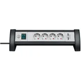 Brennenstuhl Premium-Office-Line Steckdosenleiste mit USB-Ladefunktion 4-fach schwarz/lichtgrau 1,8m H05VV-F 3G1,5