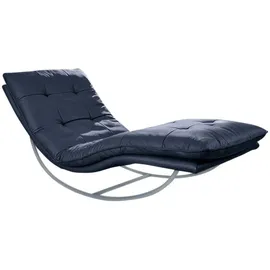 W.Schillig Relaxliege daily dreams Leder 75 x 85 x 169 cm Blau mit Kissen
