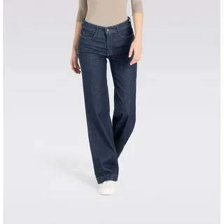 MAC Wide Leg Jeans mit Bügelfalte in Rinse-Waschung-D40 / L32