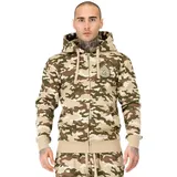 BENLEE Rocky Marciano Frasen Kapuzensweatjacke Herren Khaki 3XL
