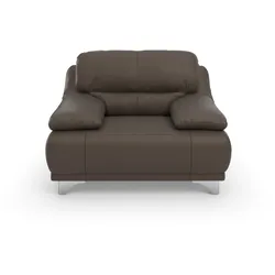 Sessel COTTA "Maranello", braun (mud), B:118cm H:86cm T:93cm, Sessel, Einzelsessel