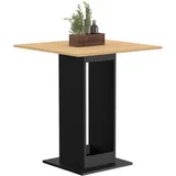 Idmarket - Quadratischer Esstisch zelie 4 Personen Holz und Schwarz 65 cm