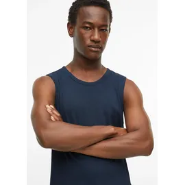 s.Oliver Slim Fit Tank Top aus Baumwollmix mit Crew Neck - blau - XL
