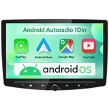 10,1 Zoll Android Autoradio mit Wireless Apple CarPlay, Android Auto 1Din Autoradio mit Bildschirm, 2G+32G Touchscreen Radio mit Bluetooth Car-Play Display Navi WiFi GPS AM/FM/RDS