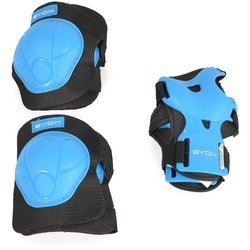 Byox Schutzausrüstung H110 Protektoren Ellenbogen- Handgelenk- und Knieschützer blau