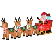 Homcom Aufblasbarer Weihnachtsmann auf Schlitten