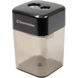 SOENNECKEN Spitzdose 3400 doppelt Metallspitzer schwarz/transparent