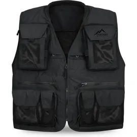 normani Outdoor Sports Herren Outdoor-Weste Kajikia in Schwarz/Schwarz | Gr.: S