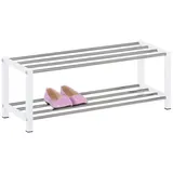 Idimex Schuhregal Weiß, Metall, Mode, 80x27x29 cm, Garderobe, Schuhaufbewahrung, Schuhregale