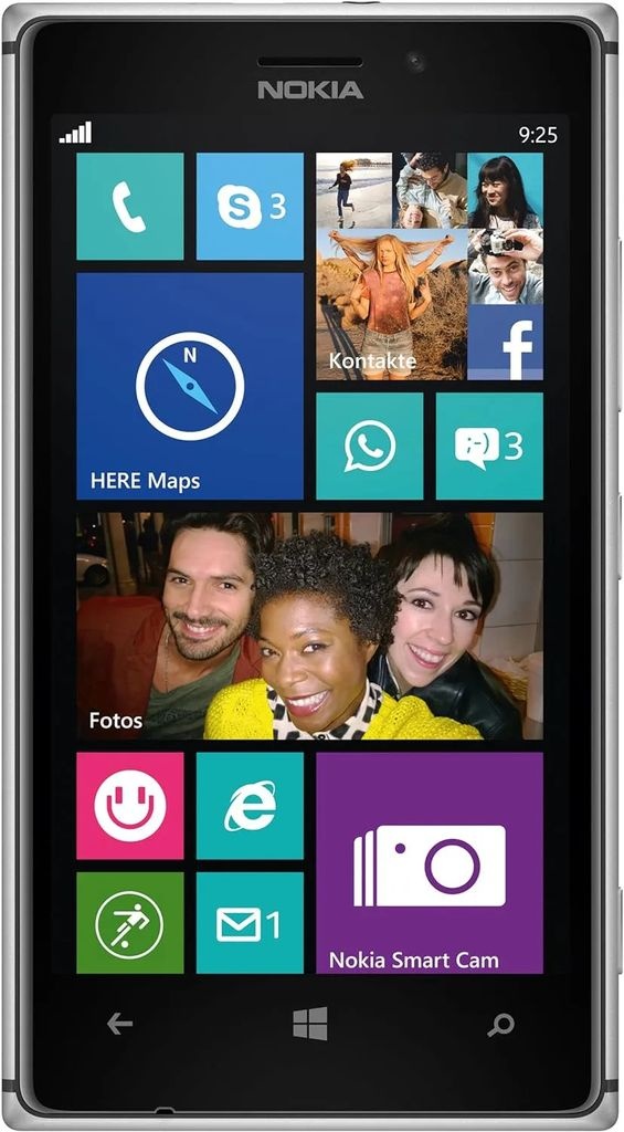 Nokia Lumia 925 Smartphone (11,4 cm (4,5 Zoll) WXGA HD OLED-Touchscreen, 8,7 Megapixel kamera, 1,5 GHz Dual Core Prozessor) hellgrau