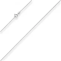Schmuck Krone Goldkette 1mm Ankerkette diamantiert aus 585 Weißgold 36cm, Gold 585 silberfarben