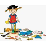 Pippi Langstrumpf Magnetpuppe (Ankleidepuppe)
