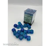 Chessex Gemini 12mm d6 Blue-Blue/light blue Luminary Version