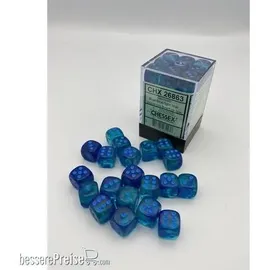 Chessex Gemini 12mm d6 Blue-Blue/light blue Luminary Version