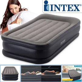 Intex Deluxe Pillow Rest Luftbett Mit Pumpe Gästebett Luftmatratze 191x99x42cm Selbstaufblasend -