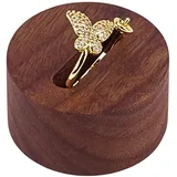 MAYJOYDIY Runde Ringständer Aus Holz 4×2cm Ringhalter Aus Walnussholz Aufbewahrungsorganisatoren Für Schmuckringe Aus Holz Für Kommoden Schmuckschränke Schmuckladentheken Fotografie