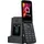 TCL Onetouch 4043 Smartphone, einfach zu bedienen, große Tasten, 4G, Zwei Clip-Displays, Taschenlampe, 1380-mAh-Akku, Bluetooth, Dual-SIM, 3,5-mm-Audioanschluss, mit Ladestation (Grau)
