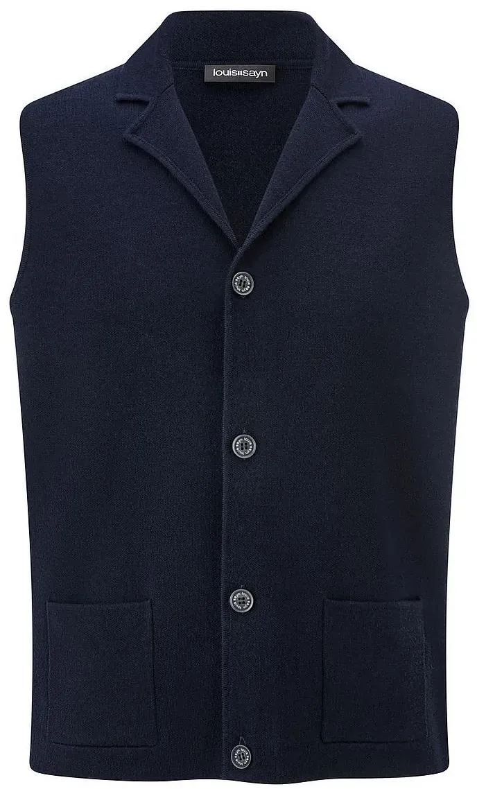 Strickweste Reverskragen Louis Sayn blau, 58