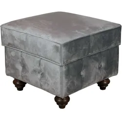 Polsterhocker HOME AFFAIRE "MENDITTE", grau (hellgrau), B:55cm H:46cm T:55cm, 100% Polyester, Hocker