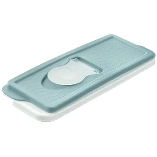 KEEEPER Eiswürfelbehälter mit Deckel, Spülmaschinengeeignete Eiswürfelform, 9,5 x 26,5 x 3,7 cm, Ivo, blau, (Nordic Blue)