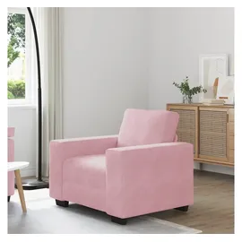 vidaXL Sessel vidaXL Samt 52 x 82 x 77 cm Rosa mit Kissen