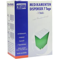 Medikamentendispenser 7 Tage grün trans. 1 St