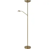 LUCIDE ZENITH - Stehlampe Mit Leselampe - LED Dim. - 3000K - Mattes Gold/Messing