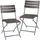 [en.casa] Lillestrøm Klappstuhl 81 x 58 x 46 cm dunkelbraun 2 St.