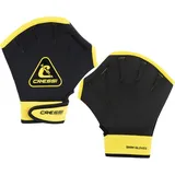 Cressi Aqua Boost Swim Gloves Black/Yellow L-Unisex Neopren Ultraspan Schwimmhandschuhe, Handgelenkriemen, Schwarz/Gelb, Schwimmen, Arm, Rücken, Schultertraining, Wassergymnastik, Aquafitness, L