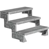 DOLLE Außentreppe Gardentop 54-66 cm Holz/Stahl/WPC