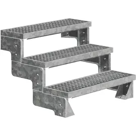 DOLLE Außentreppe Gardentop 54-66 cm Holz/Stahl/WPC