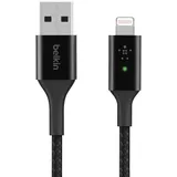 Belkin BOOST CHARGE Smart LED USB-A to Lightning Cable Black