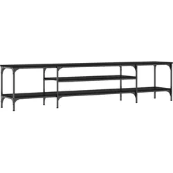 vidaXL TV-Schrank Schwarz 201x35x45 cm Holzwerkstoff & Eisen