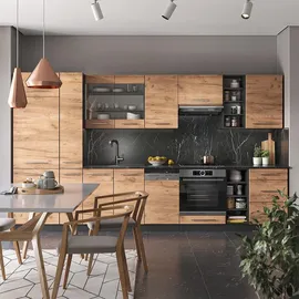 Vicco Küchenzeile Fame-Line 355 x 81,6 x 60 cm Anthrazit