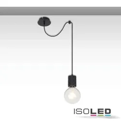 Design Hängeleuchte Metall schwarz 120cm Kabel 1xE27 Fassung exkl. Leuchtmittel