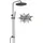 Görbach Duschset ohne Armatur Regendusche Gunmetal Grau D30cm