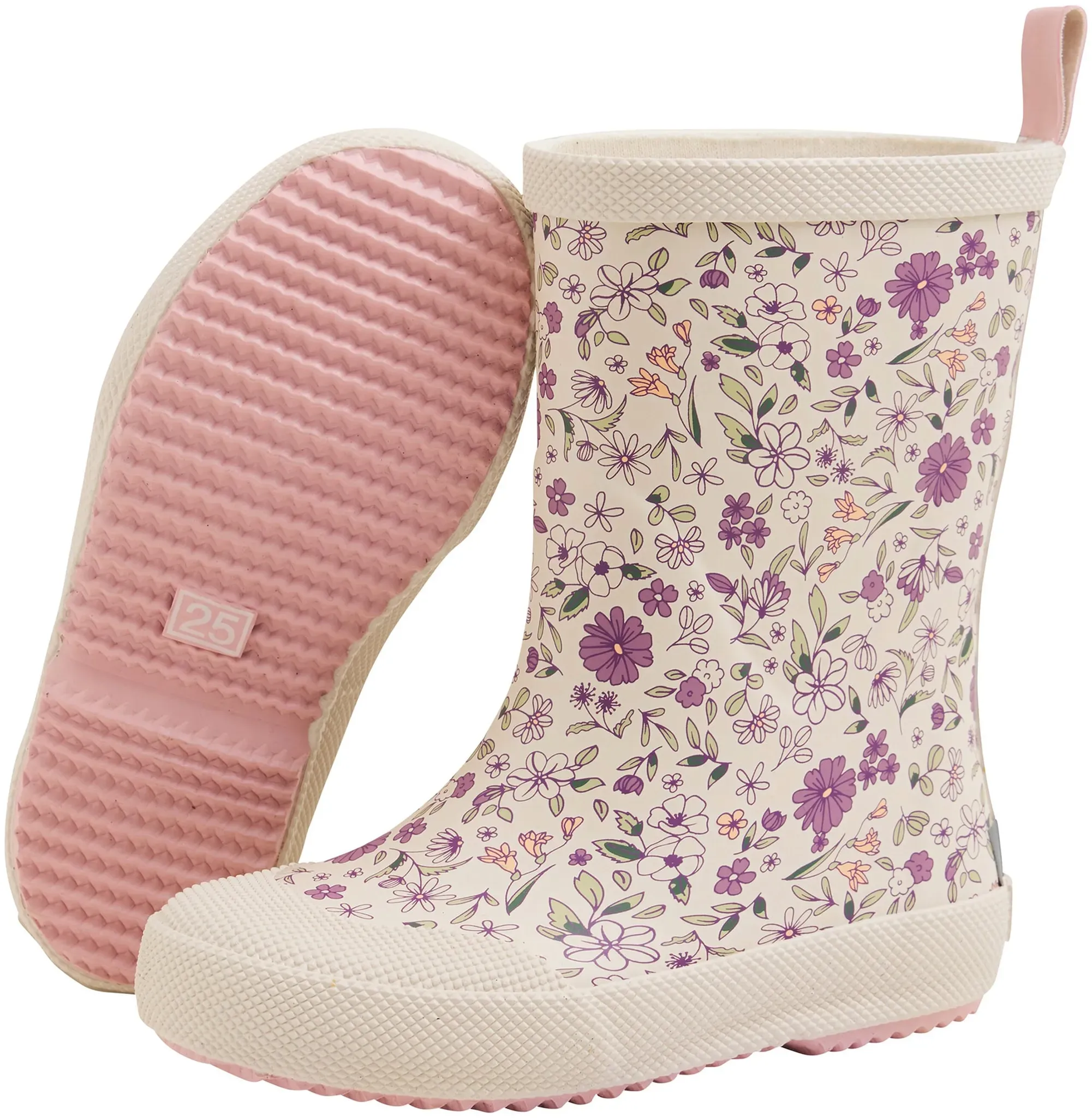 CeLaVi Gummistiefel Blumen, beige | mehrfarbig, 27