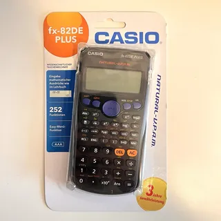 Casio fx-82DE PLUS Taschenrechner Wissenschaftlicher - Schwarz NEU & OVP