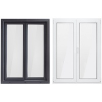 SN DECO GROUP Kunststofffenster Fenster, 2 Flügel, 900x1200, außen anthrazit/innen weiß, 70 mm Profil, (Set), RC2 Sicherheitsbeschlag, Hochwertiges 5-Kammer-Profil weiß