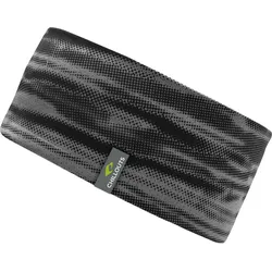 Stirnband CHILLOUTS "Minto Headband", Damen, schwarz (schwarz, grau), Materialmix, gemustert, Mützen, mit dynamischem Print & schnelltrocknendem Funktionsmaterial
