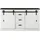 Home Affaire Sideboard HOME AFFAIRE "SHERWOOD", weiß (pinie weiß dekor), B:161cm H:91cm T:43cm, Sideboards, Sideboard, Holz Dekor, mit Scheunentorbeschlag und Apothekergriffen, Breite 161cm