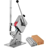 Vevor Hochwertige manuelle u-förmige Wurst-Klipper-Schneidemaschine mit 2 Schachteln Clips, robuste Brot Schneidemaschine aus A304-Feinstahl, klappbarer Allesschneider, 37 x 19 x 57 cm