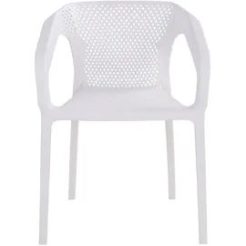 Homestyle4u Gartenstuhl 2er Set in Weiß 2694