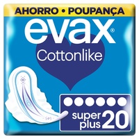 EVAX Cottonlike Superplus mit Flügeln, 20 Damenbinden