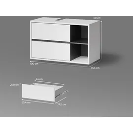 livinity Waschbeckenunterschrank 100 x 60 cm Weiß
