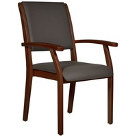 Devita Stuhl Seniorenstuhl Pflegestuhl Kerry - Verschiedene Sitzhöhen (Einzel), stapelbar, standfest, verschieden Sitzhöhe wählbar, versch. Bezüge wählbar schwarz