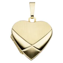 Jobo Medaillon Herz Gelbgold 585
